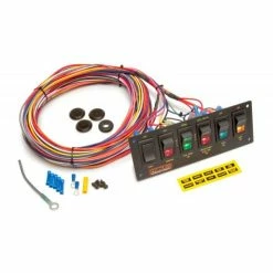 Brand new 🎉 Painless 6-Switch Lighted Non-Fused Rocker Switch Panel W/wiring 50406 ❤️