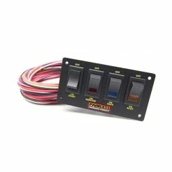 Cheapest 😉 Painless 4-Switch Lighted Non-Fused Rocker Switch Panel W/wiring 50404 💯